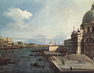 El Gran Canal en la Iglesia Salute Canaletto Venecia Pinturas al óleo